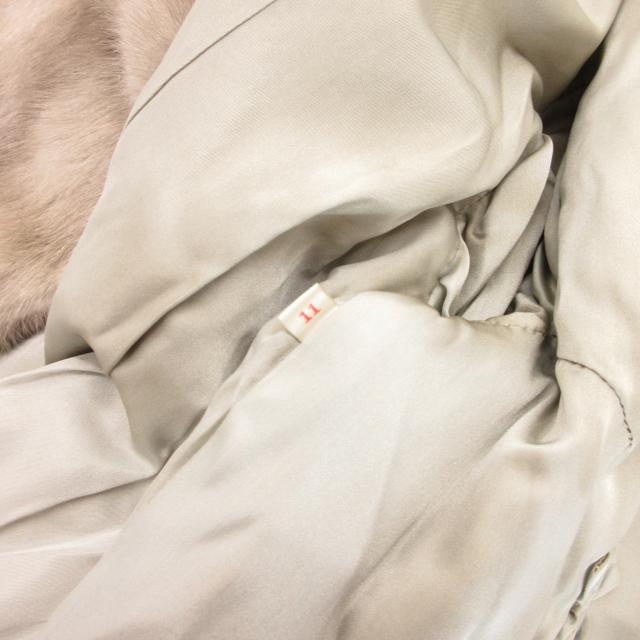 【中古】ノーブランド ファーコート ジャケット ハーフ 毛皮 ミンク 11 シルバーカラー /JS ■GY99 レディース 中古】ノーブランド ファーコート ジャケット ハーフ 毛皮 ミンク 11