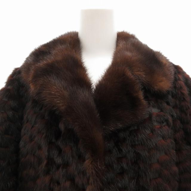 ノーブランド 節約 ファーコート ミンク ミンクファー 毛皮 ハーフ
