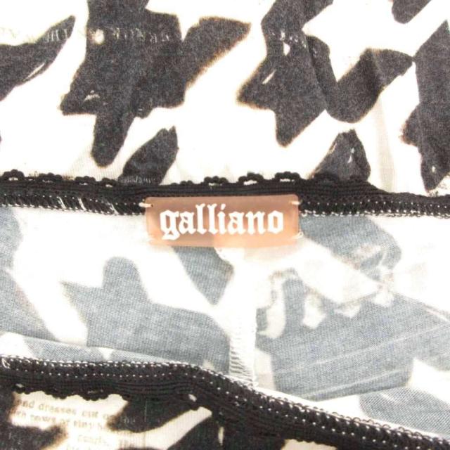 中古】ガリアーノ GALLIANO レギンス トレンカ ニュースペーパー柄  
