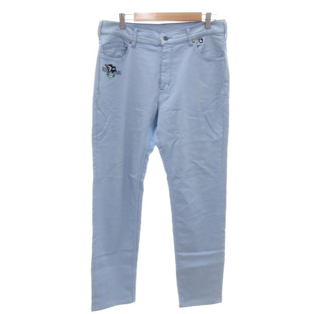 SINA COVA シナコバ、新品、ボトムス:ブルー サイズ/92 中古シナコバ SINA COVA ストレッチパンツ 刺繍 ストレート