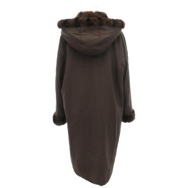 ミンクファーコート 毛皮 ハーフ丈 13 茶 ブラウン /UO □GY18 Moonbat
