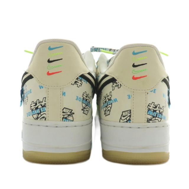 【中古】NIKE World Wide Pack Air Force 1 Low White KATAKANA スニーカー US12.5 30.5cm ベージュ 水色 DA1343-117