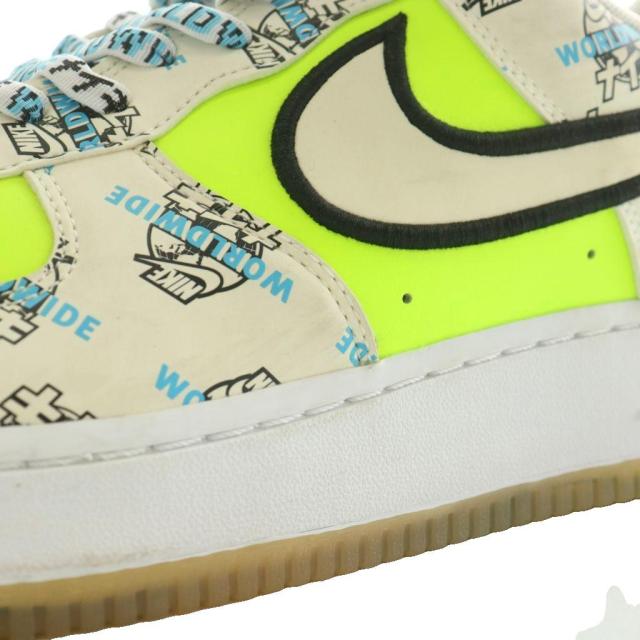 【中古】NIKE World Wide Pack Air Force 1 Low White KATAKANA スニーカー US12.5 30.5cm ベージュ 水色 DA1343-117