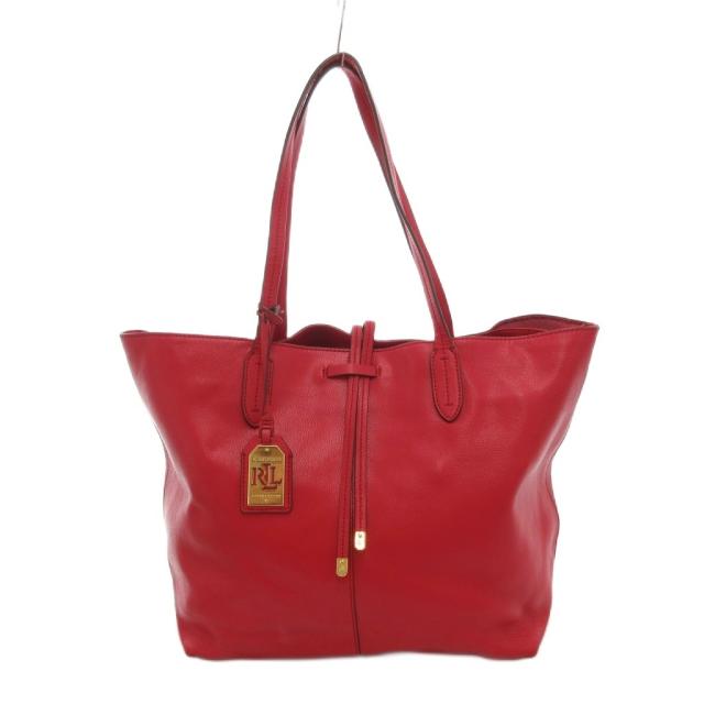 【中古】ローレンラルフローレン LAUREN RALPH LAUREN トートバッグ ハンドバッグ レザー 本革 赤 レッド ■GY18