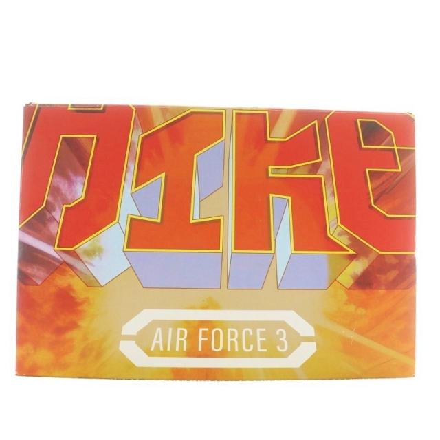 【中古】未使用品 ナイキ エアフォース3 ロー SP ネイビー ヒールロゴ × ニゴー スニーカー US8.5 26.5cm HQ1458-400