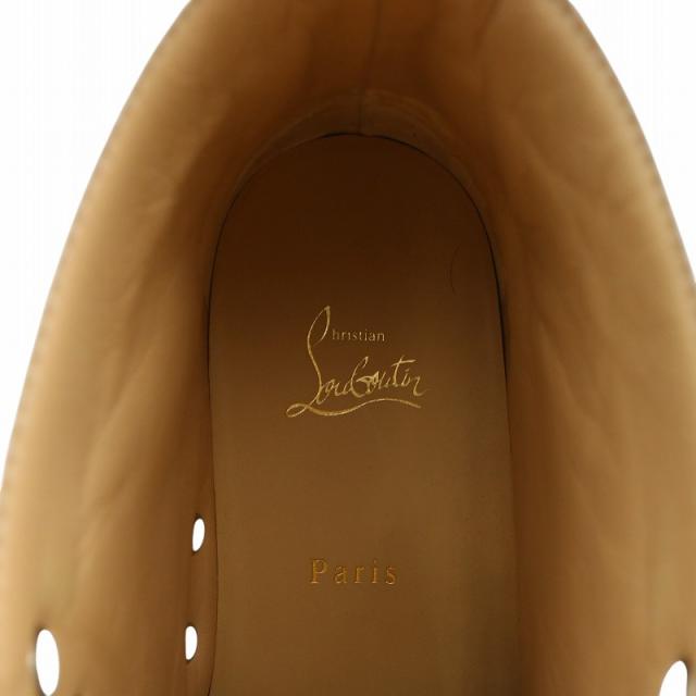 【中古】Christian louboutin スニーカー レザー ハイカット スパイクスタッズ ロゴ 42.5 27.5cm 白