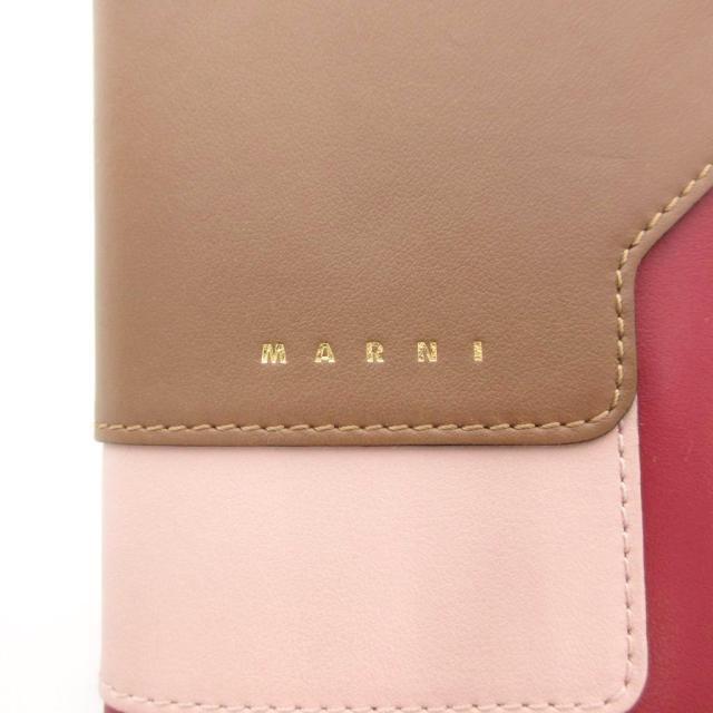 マルニ MARNI 2つ折り財布 - レザー ボルドー 美品 財布 美品！！MARNI