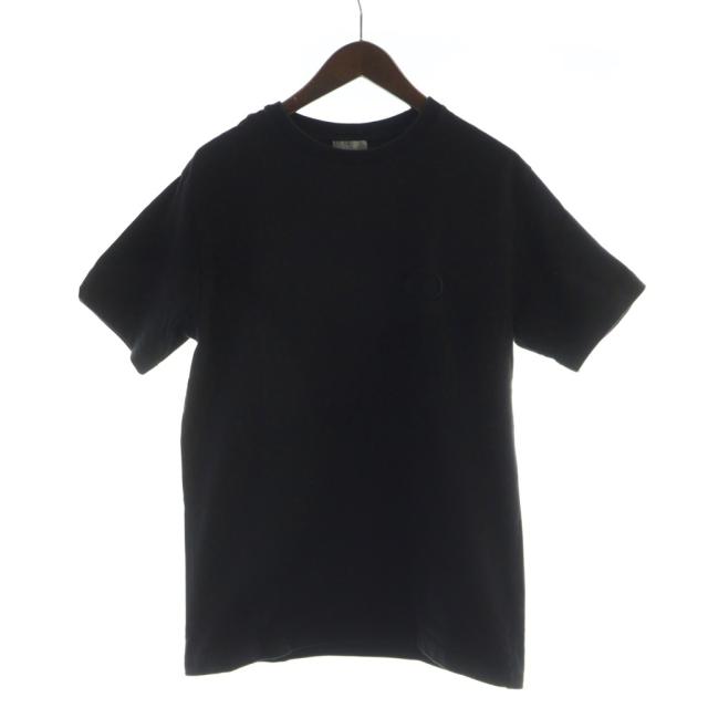 【中古】ディオールオム Dior HOMME CD Icon アイコン Tシャツ カットソー コットン 半袖 ロゴ刺繍 S 黒 943J605A0554