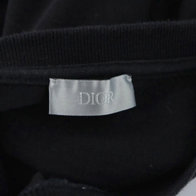 【中古】ディオールオム Dior HOMME CD Icon アイコン Tシャツ カットソー コットン 半袖 ロゴ刺繍 S 黒 943J605A0554_4