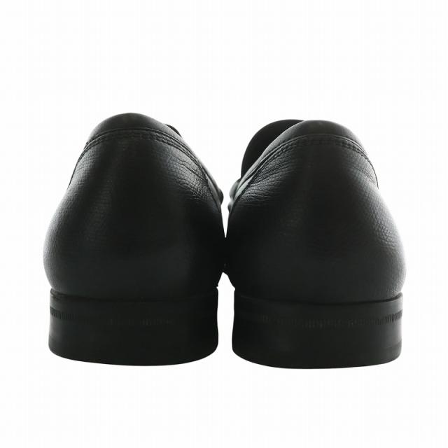 【中古】Salvatore Ferragamo ビジネスシューズ ローファー レザー スクエアトゥ ガンチーニ 6.5 24.5cm 黒