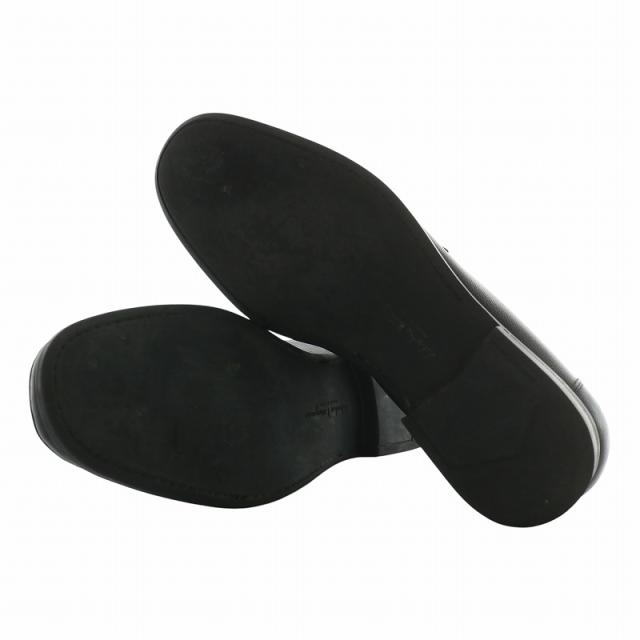 【中古】Salvatore Ferragamo ビジネスシューズ ローファー レザー スクエアトゥ ガンチーニ 6.5 24.5cm 黒