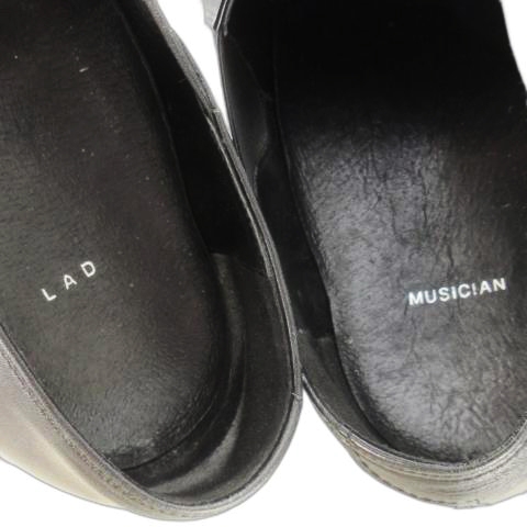 【中古】ラッドミュージシャン LAD MUSICIAN サイドゴアスリッポン ビジネスシューズ レザー 革 厚底 44 29.0cm 黒