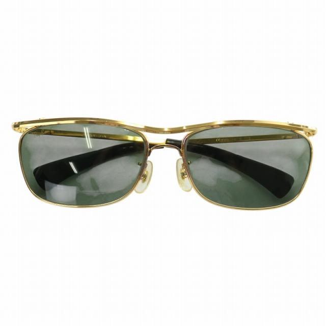【中古】RAY BAN B＆L Olympian II DX 眼鏡 サングラス メタルフレーム カラーレンズ ツーブリッジ ゴールド色