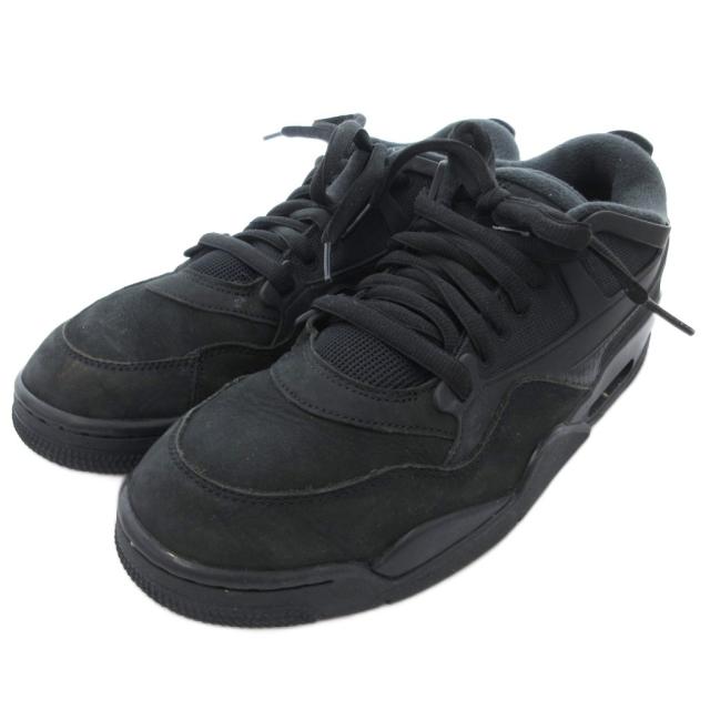 【中古】ナイキ NIKE AIR Jordan 4 RM スニーカー レザー 革 スエード ロゴ 29.5cm 黒 ブラック FQ7939-004 /JS