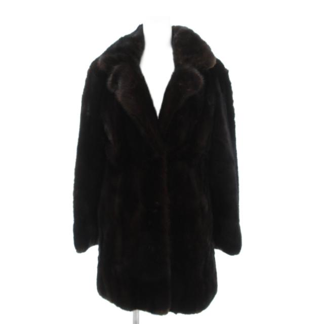 【中古】ランブルトン RAMBULTON ファーコート ミンク 毛皮 5 茶 ブラウン /JS ■GY11 レディース