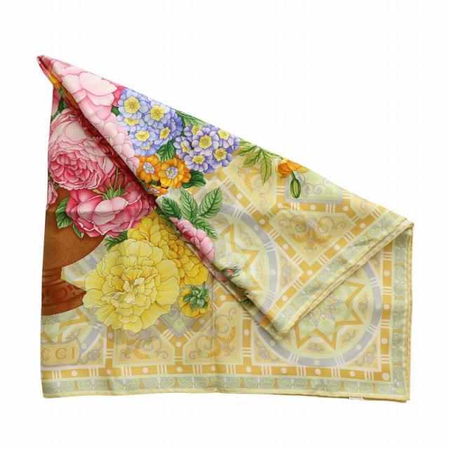 中古】グッチ GUCCI ヴィンテージ 大判 スカーフ ストール ショール