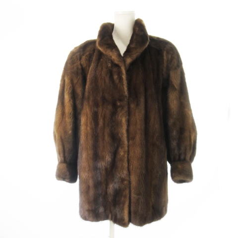 中古】ノーブランド ミンクファーコート 毛皮 サファイアミンクファー