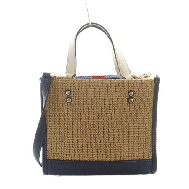 【中古】コーチ COACH CA291 デンプシー トート 22 ウィズ コーチ パッチ ショルダーバッグ 2WAY ハンド ストロー 中古】コーチ COACH CA291 デンプシー トート 22 ウィズ コーチ パッチ