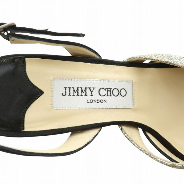 中古】ジミーチュウ JIMMY CHOO パンプス 絹 シルク オープントゥ