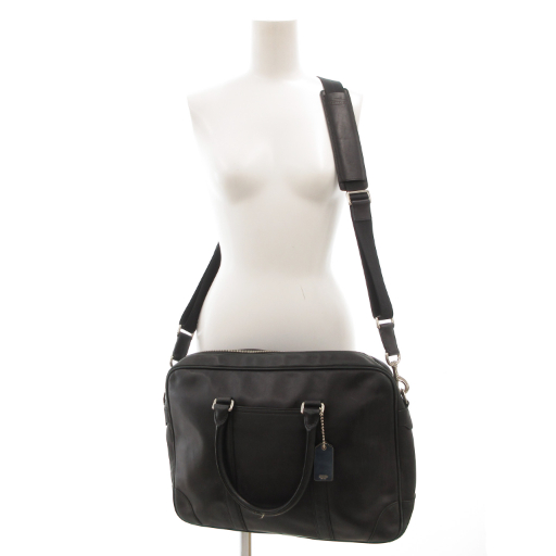 中古】コーチ トランスアトランティック レザー ジップトップ ブリーフ