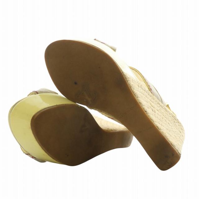 中古】LOUIS VUITTON サンダル エナメル エスパドリーユ オープントゥ