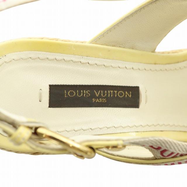 中古】LOUIS VUITTON サンダル エナメル エスパドリーユ オープントゥ