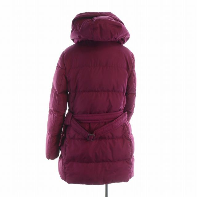 中古】コーチ COACH ダウンコート ミドル ジップアップ フード ベルト