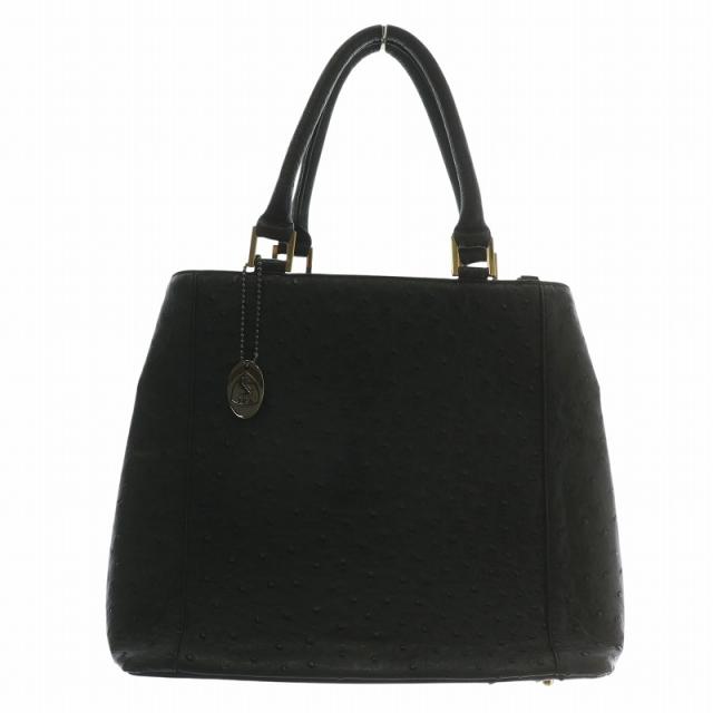 ノーブランド ノーブランド オーストリッチ レザー ハンドバッグ  