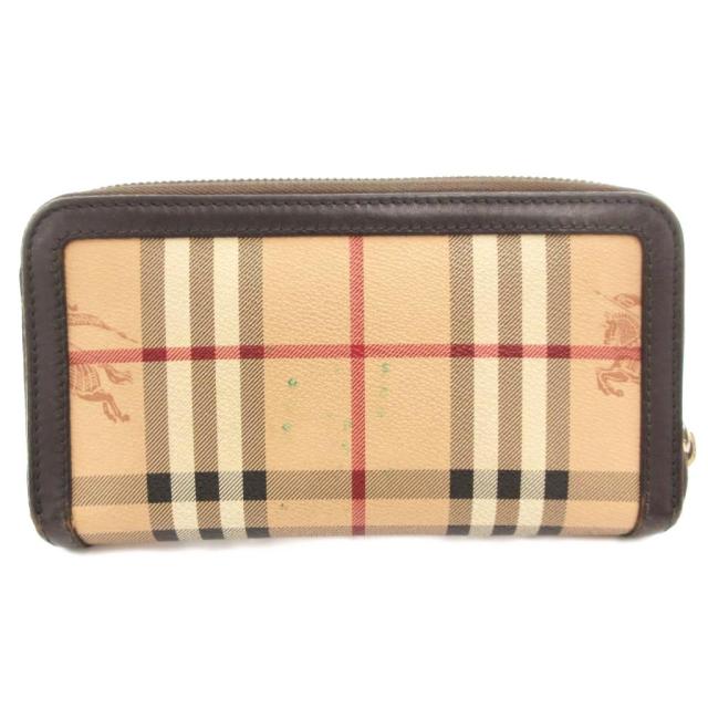 BURBERRY バーバリー ノバチェック 長財布 ラウンドファスナー PVC