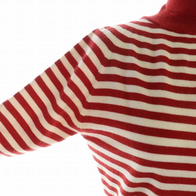 【中古】セリーヌ CELINE オールドセリーヌ ヴィンテージ ニット 半袖 ボーダー タートルネック カシミヤ S 赤 白 中古】セリーヌ CELINE オールドセリーヌ ヴィンテージ ニット 半袖