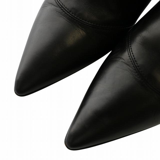 中古】LOUIS VUITTON ロングブーツ レザー ポインテッドトゥ ヒール