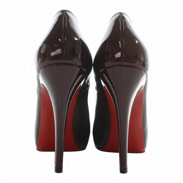 【中古】未使用品 クリスチャンルブタン パンプス エナメル ポインテッドトゥ ハイヒール 36 23cm ボルドー 中古】未使用品 クリスチャンルブタン パンプス エナメル ポインテッド