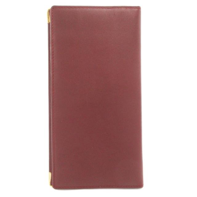 カルティエ ボルドー長財布 中古】カルティエ Cartier マストライン 二