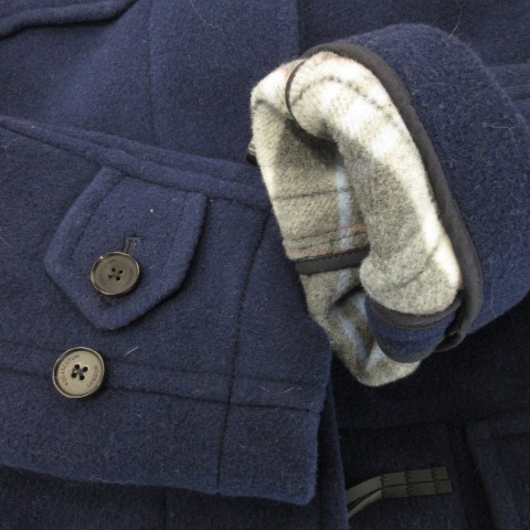 中古】アクアスキュータム ダッフルコート ロング フーディ トグル