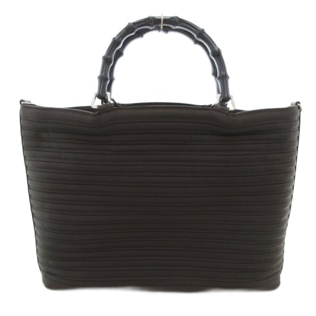 【中古】グッチ GUCCI ハンドバッグ バンブーハンドル ダークブラウン 茶 /AE ■GY13 レディース 中古】グッチ GUCCI ハンドバッグ バンブーハンドル ダークブラウン 茶