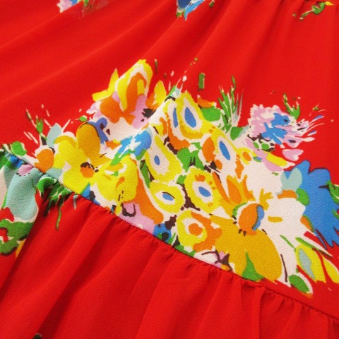 中古】未使用品 ローレンラルフローレン ティアードスカート ロング