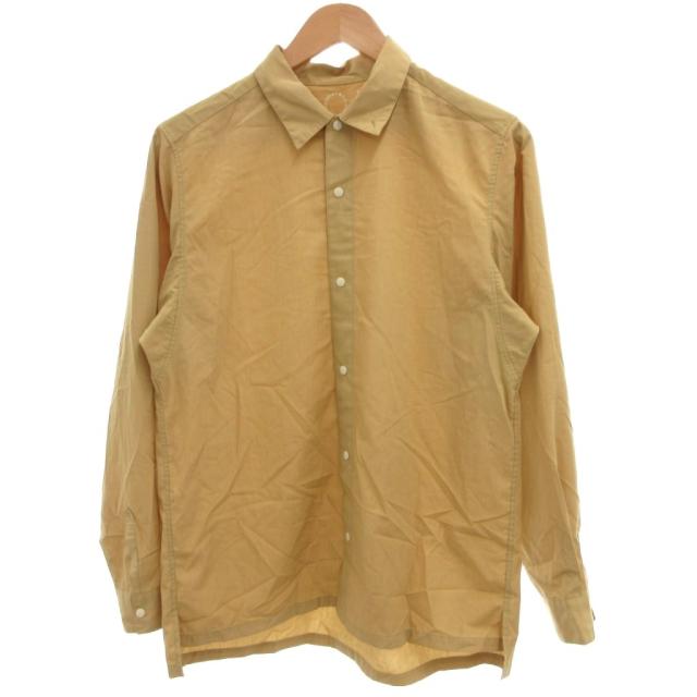【中古】山と道 UL yamatomichi  Bamboo Shirt  カジュアルシャツ ハイキング 長袖 S ベージュ /BS ■GY18