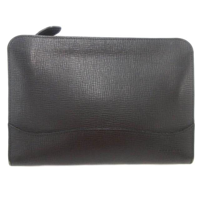 【中古】バーバリー BURBERRY クラッチバッグ パーティバッグ レザー 黒 ブラック /AE ■GY17 レディース