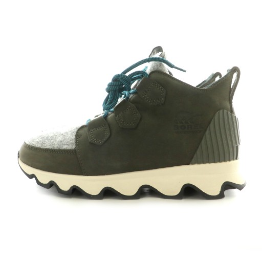 【中古】ソレル SOREL KINETIC CARIBOU  ALPHA TUNDRA スニーカー 防水 US7 24.0cm カーキ 灰 グレー 白