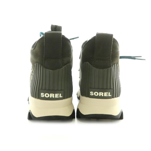 【中古】ソレル SOREL KINETIC CARIBOU  ALPHA TUNDRA スニーカー 防水 US7 24.0cm カーキ 灰 グレー 白