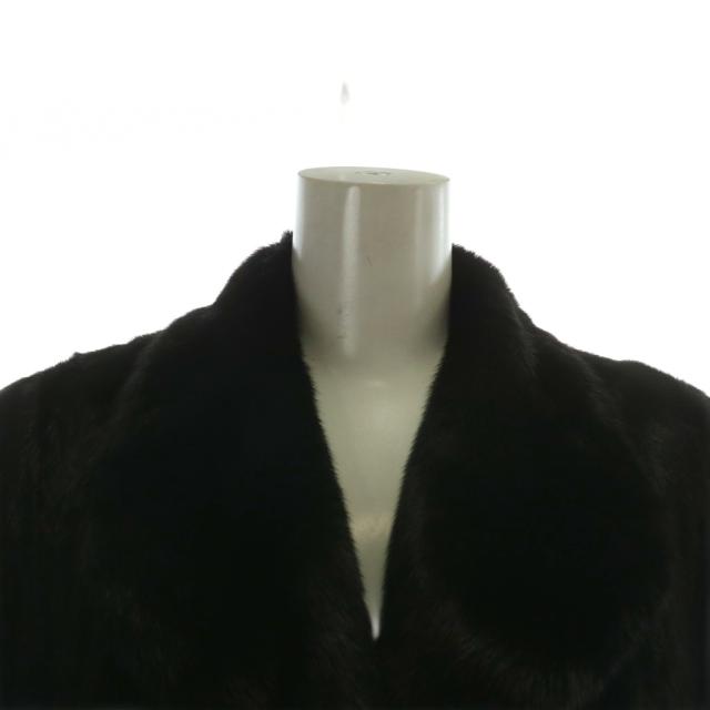 【中古】ギラロッシュ Guy Laroche サガミンク 金サガ ロイヤル ミンクファー コート アウター 毛皮 ミドル F 黒 中古】ギラロッシュ Guy Laroche サガミンク 金サガ ロイヤル ミンク