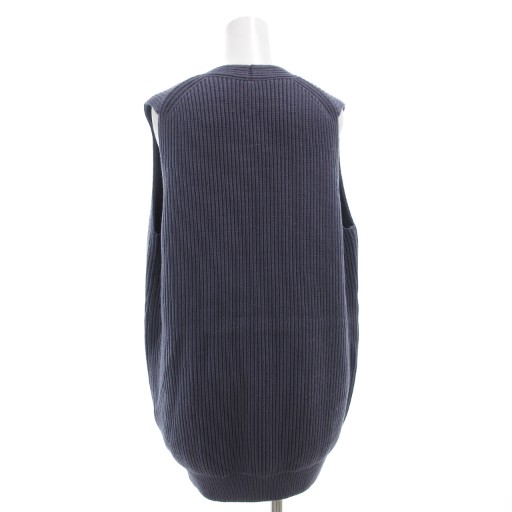 【中古】バトナー BATONER シグネチャー 片畔 深Vネック ニット ベスト プルオーバー ウール 紫 パープル 1 中古】バトナー BATONER シグネチャー 片畔 深Vネック ニット ベスト