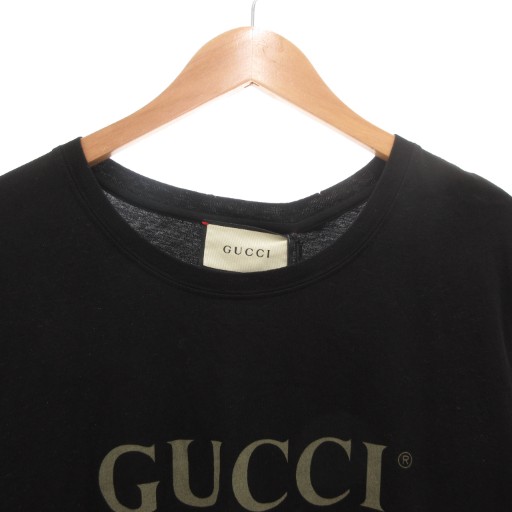 【中古】未使用品 グッチ GUCCI タグ付き GUCCI ロゴ ウォッシュドオーバーサイズ Tシャツ 半袖 シェリーライン XS_2