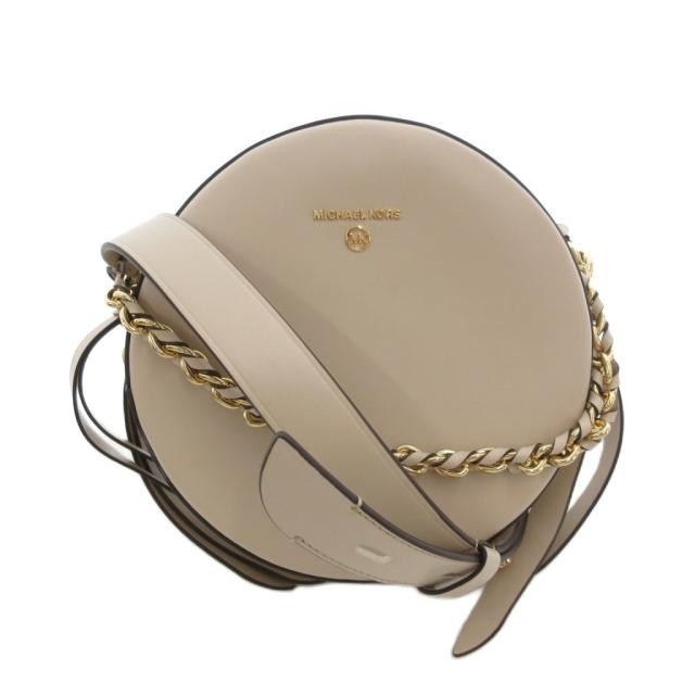 【中古】マイケルコース デランシー サークル クロスボディ ミディアム レザー ショルダーバッグ ライトサンドカラー