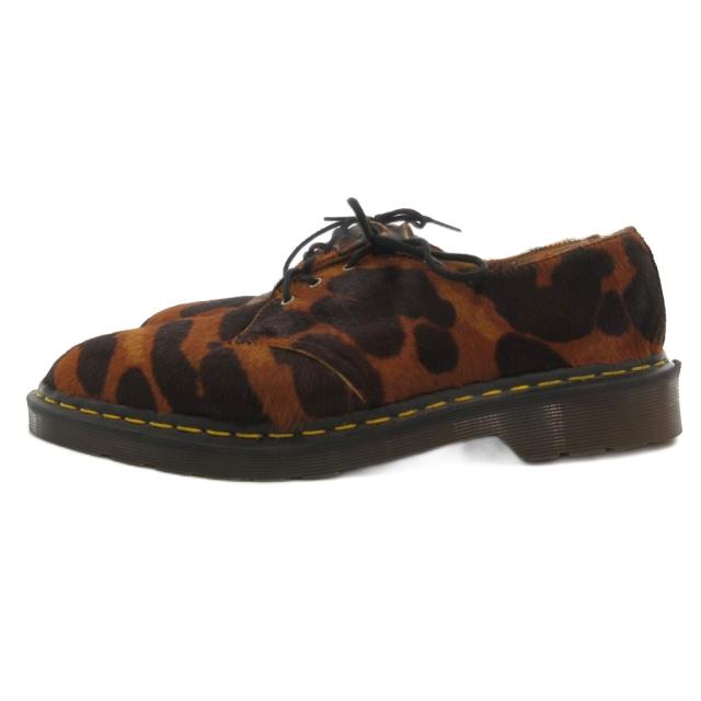 【中古】ドクターマーチン DR.MARTENS MADE IN ENGLAND 1461 3ホールシューズ ハラコ オセロット柄 UK10 茶