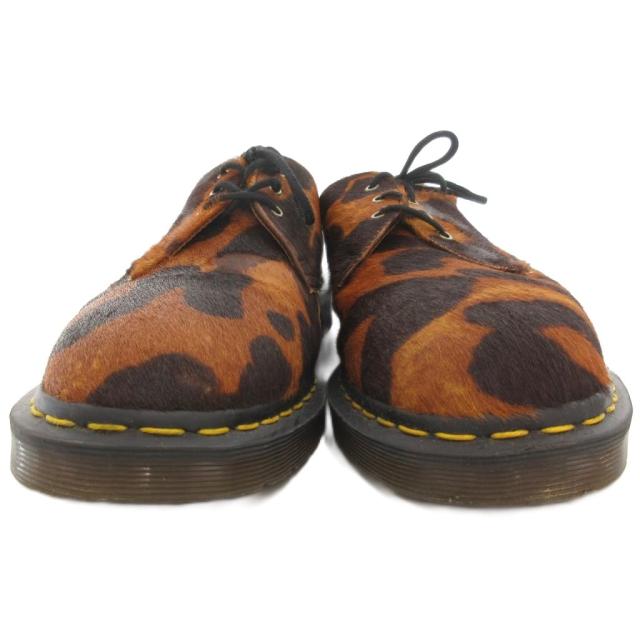 【中古】ドクターマーチン DR.MARTENS MADE IN ENGLAND 1461 3ホールシューズ ハラコ オセロット柄 UK10 茶