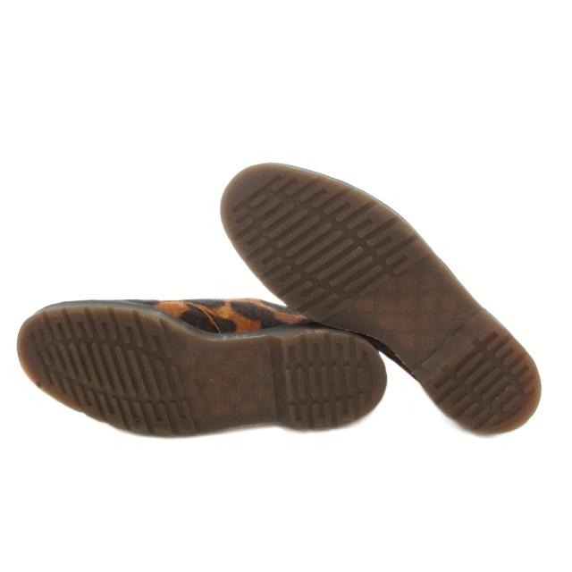 【中古】ドクターマーチン DR.MARTENS MADE IN ENGLAND 1461 3ホールシューズ ハラコ オセロット柄 UK10 茶