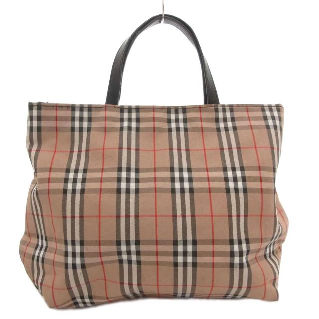 BURBERRY バーバリー トートバッグ ノバチェック ナイロン レザー 中古