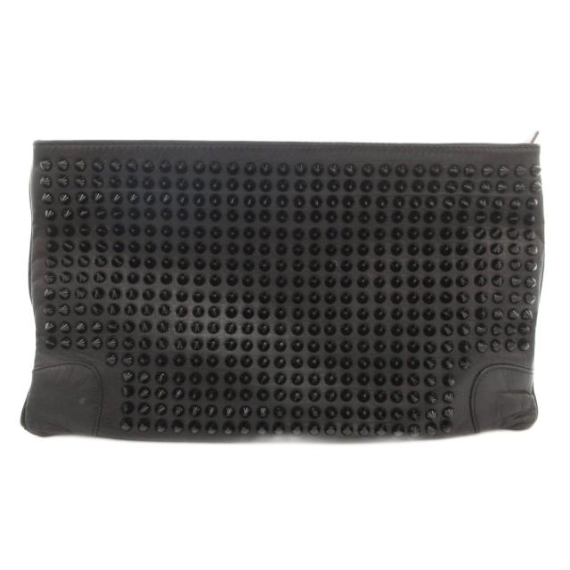 【中古】クリスチャンルブタン Christian louboutin ルビポッシュ Loubiposh スタッズクラッチバッグ セカンド