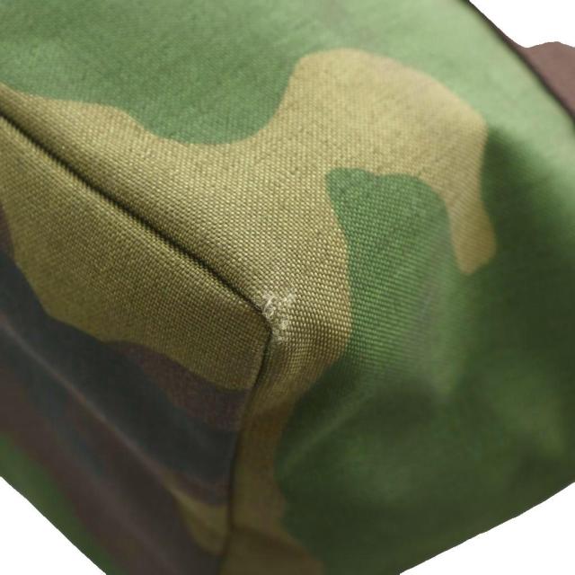 【中古】Herve Chapelier 701W トートバッグ ハンド ミニ ナイロン 舟型 迷彩柄 カモフラ 総柄 ロゴ カーキ 中古】Herve Chapelier 701W トートバッグ ハンド ミニ ナイロン 舟型